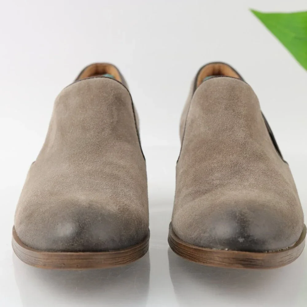 Sofft Women's Velina Boot Size‎ 8.5 Gray Taupe Suede Shootie Ankle Pump Low Heel
